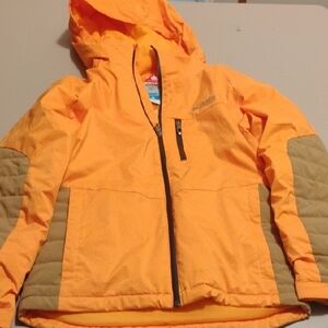 Columbia Titanium Omni Heat Bright Orange And Brown Raincoat Mens Large